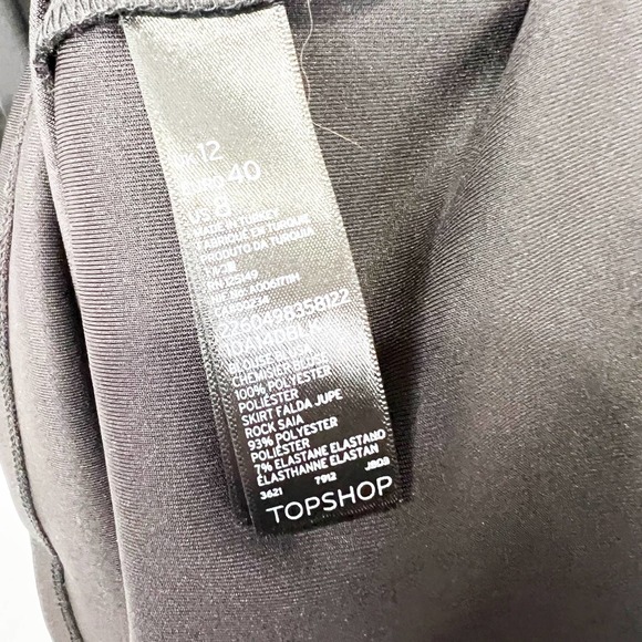Topshop black mini dress chiffon top open back size 8 - Picture 4 of 6